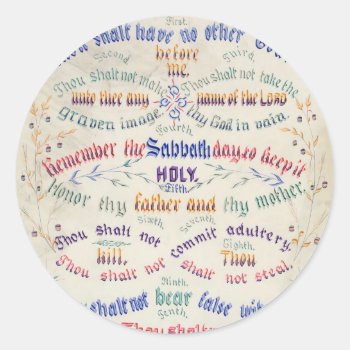 The Ten Commandments Stickers by vintageworks at Zazzle