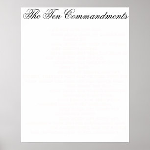 The Ten Commandments Subtle Poster