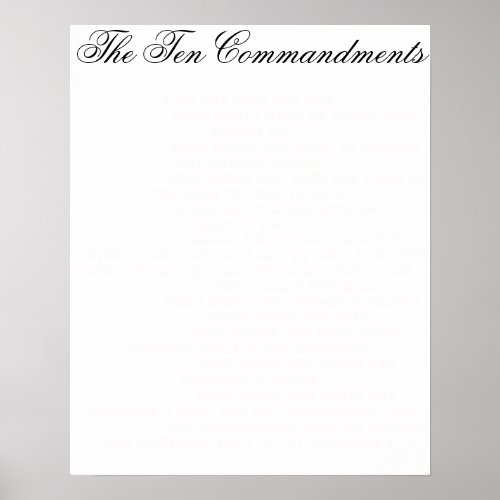 The Ten Commandments Subtle Poster
