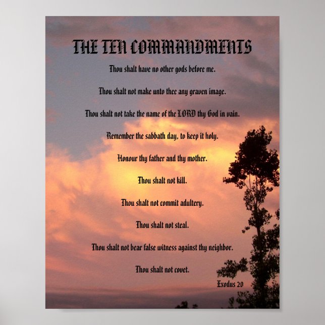 The Ten Commandments - Sunset #2 Poster (Front)