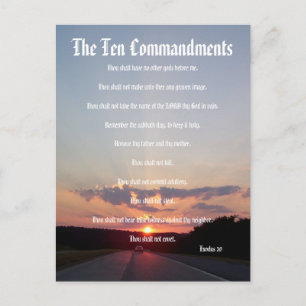 The Ten Commandments - Sunset #3 Postcard