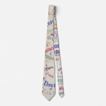 The Ten Commandments Tie by vintageworks at Zazzle