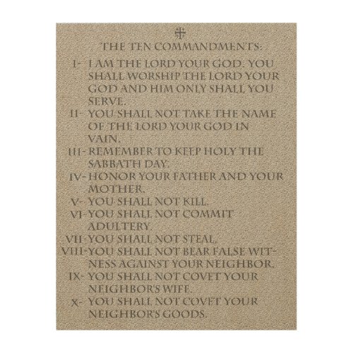 The Ten Commandments Wood Wall Art