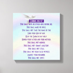 The Ten Commandments - Wrapped Canvas (Gloss)