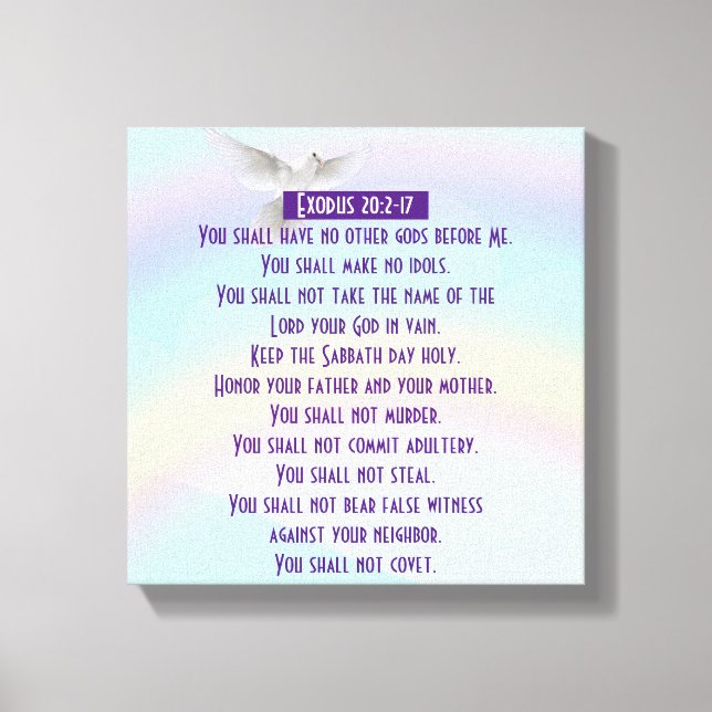 The Ten Commandments -  Wrapped Canvas (Gloss) Print (Front)