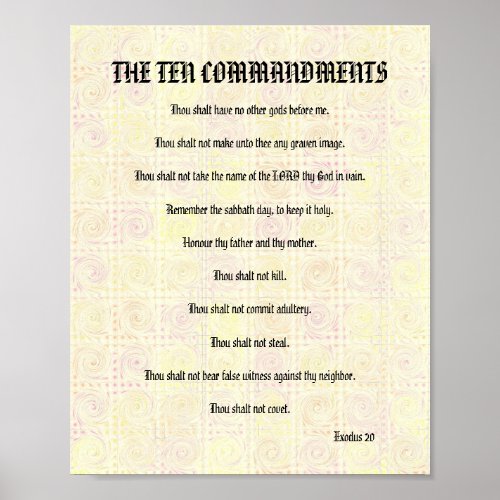 The Ten Commandments _ Yellow Twists Poster