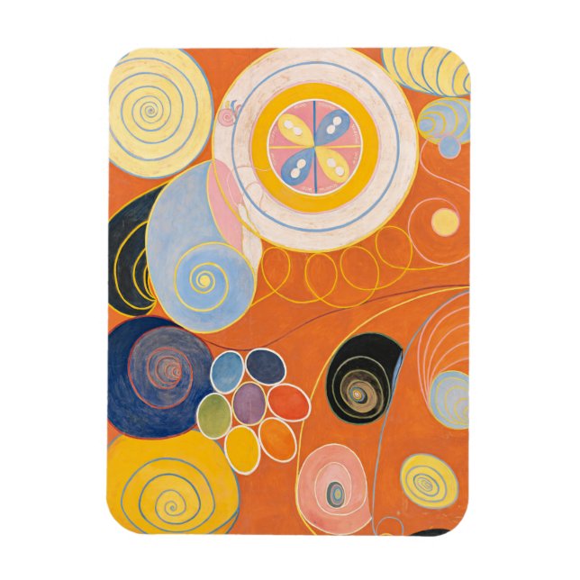 The Ten Largest, Group IV, No.4 by Hilma af Klint Magnet (Vertical)