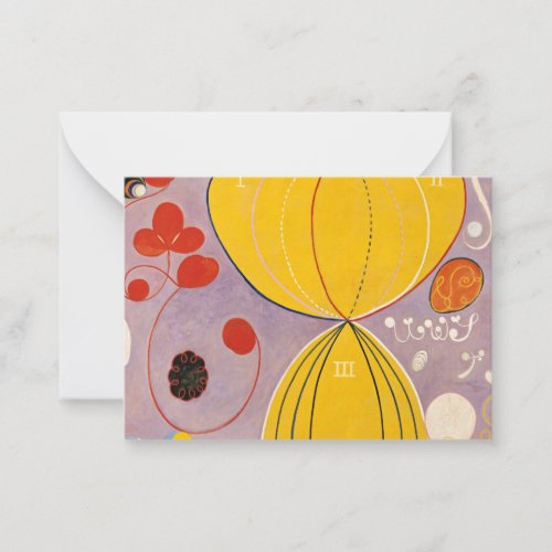 The Ten Largest Group IV No7 by Hilma af Klint Note Card