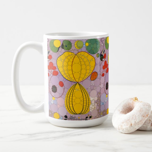 The Ten Largest, No.7, Dots, After Hilma af Klint Coffee Mug (With Donut)