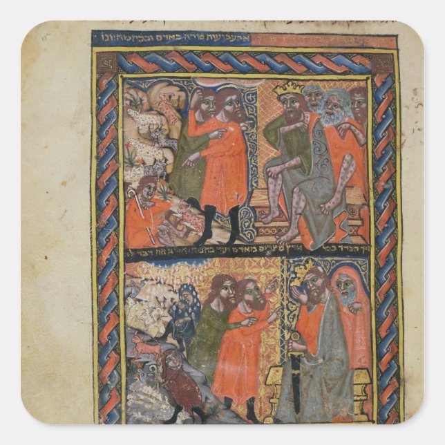 The Ten Plagues of Egypt TtoB Square Sticker (Front)