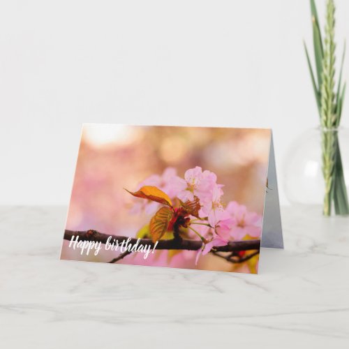 The Tender Warmth Of Sakura Flowers In Spring Card