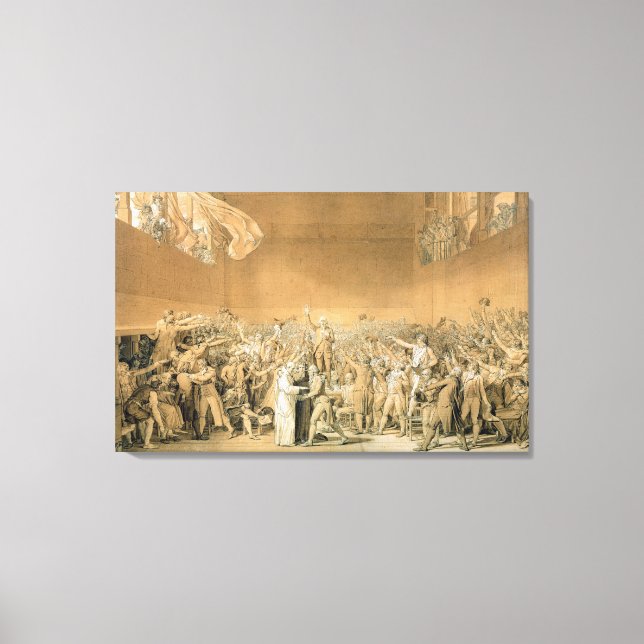 The Tennis Court Oath, 20th June 1789, 1791 2 Canvas Print (Front)