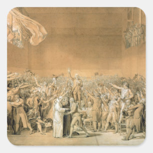 The Tennis Court Oath, 20th June 1789, 1791 2 Square Sticker