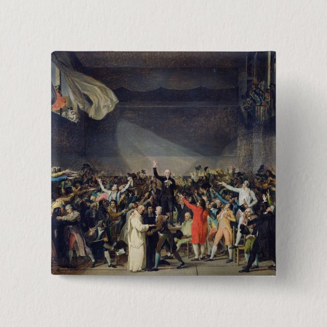 The Tennis Court Oath, 20th June 1789, 1791 Pinback Button (Front)