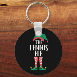 The Tennis Elf Matching Family Group Christmas Keychain