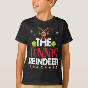 The Tennis Reindeer Christmas Pajama Family Matchi T-Shirt
