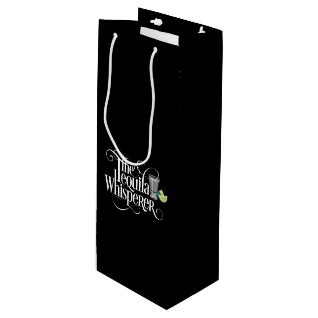 The Tequila Whisperer Wine Gift Bag (Front Angled)