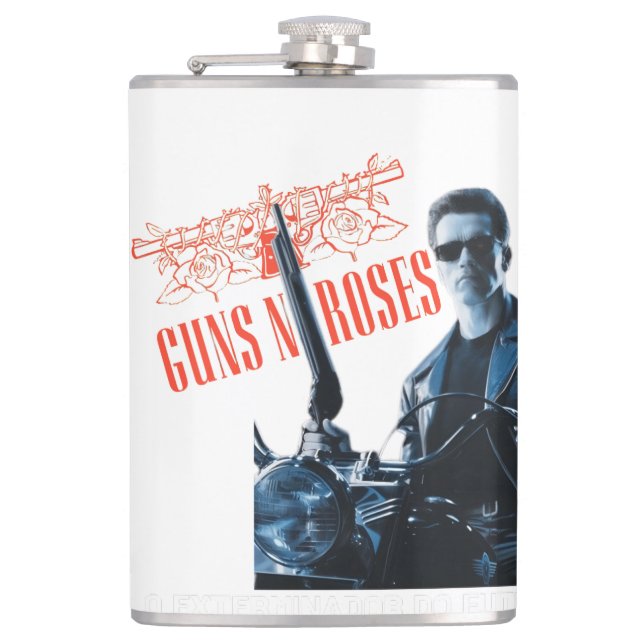 The Terminator  and Guns N' Roses Flask (Front)