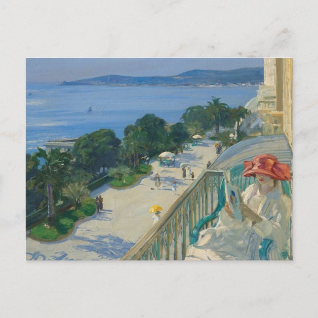 The Terrace, Cap d’Ail | Sir John Lavery Postcard (Front)