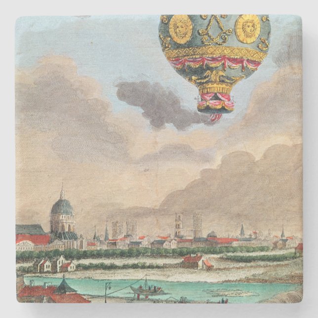 The Terrace of Monsieur Franklin at Passy Stone Coaster (Front)