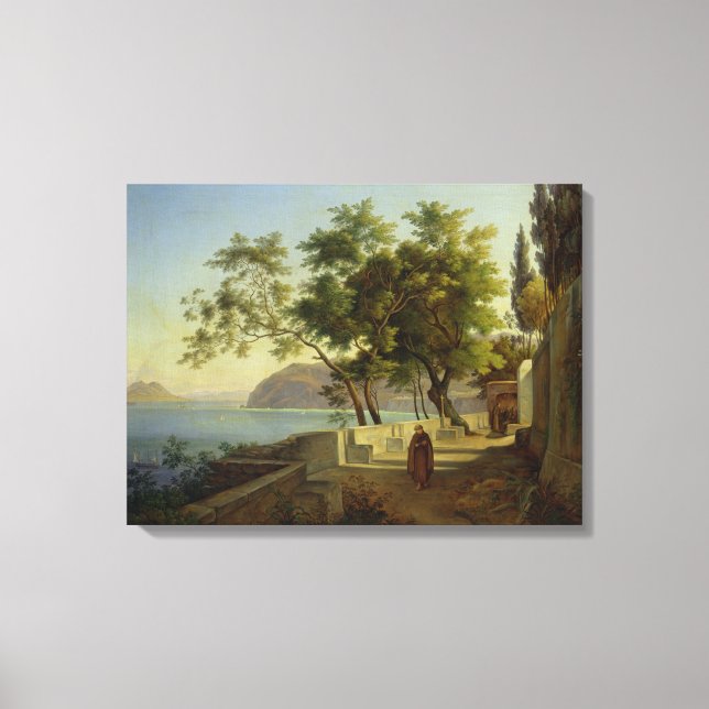 The Terrace of the Capucins in Sorrento, 1828 Canvas Print (Front)