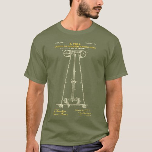 The Tesla Coil Fatigue Green T_Shirt