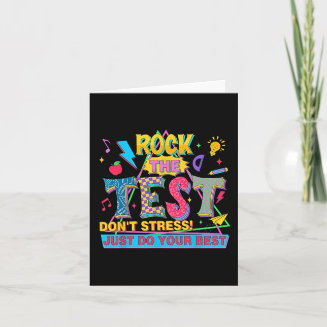 The Test Don't Stress Just Do Your Best Funny Test Card (Front)