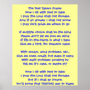 The Test Takers Prayer Print