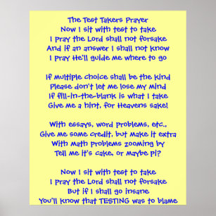 The Test Takers Prayer Print