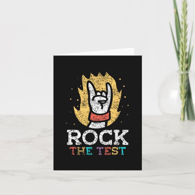 The Test Teacher Score Testing Exam Test Day  Card (Front)