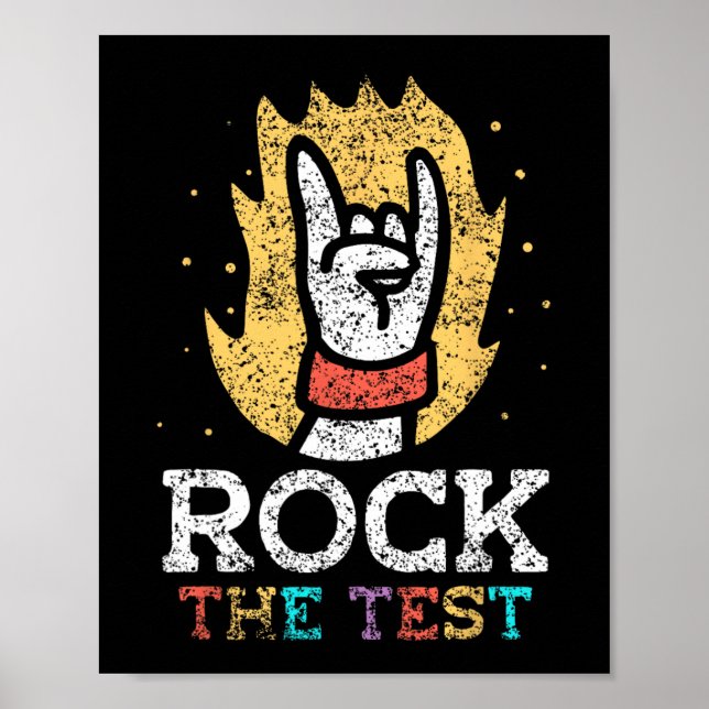 The Test Teacher Score Testing Exam Test Day  Poster (Front)
