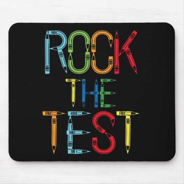 The Test Teacher Test Day Funny Testing Day Teache Mouse Pad (Front)