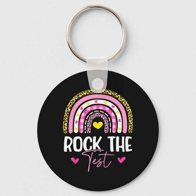 The Test Teacher Test Day Testing Day Funny Teache Keychain (Front)