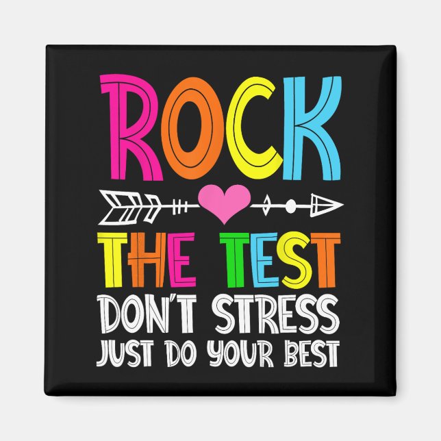 The Test Teacher Test Day Testing Day Funny Teache Magnet (Front)
