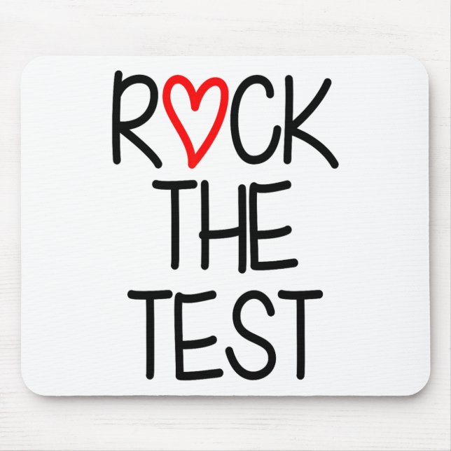 The Test Teacher Test Day Testing Day Funny Teache Mouse Pad (Front)