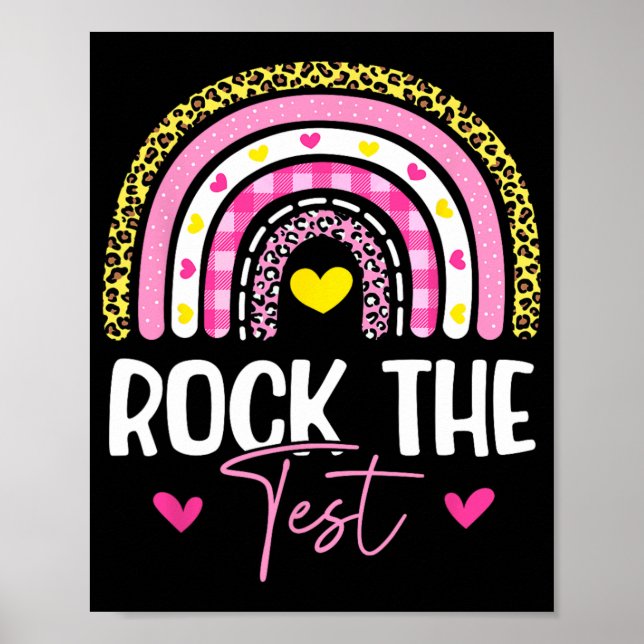 The Test Teacher Test Day Testing Day Funny Teache Poster (Front)