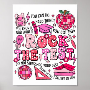 The Test Testing Day Don't Stress Do Your Best Tea Poster