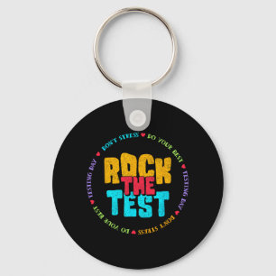 The Test Testing Day Retro Motivational Teacher St Keychain