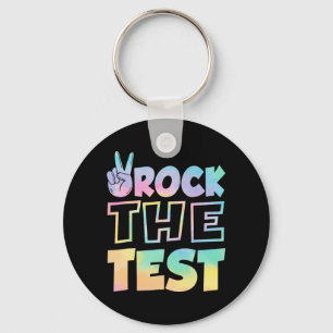 The Test Testing Day Retro Motivational Teacher St Keychain