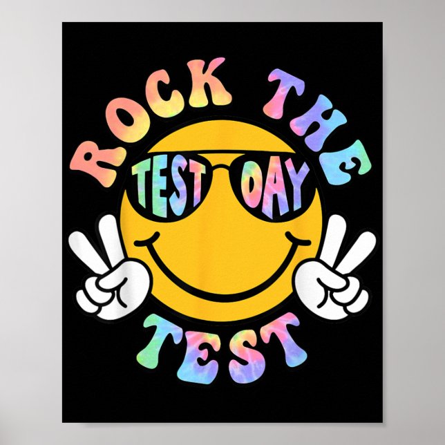 The Test Testing Day Retro Motivational Teacher St Poster (Front)