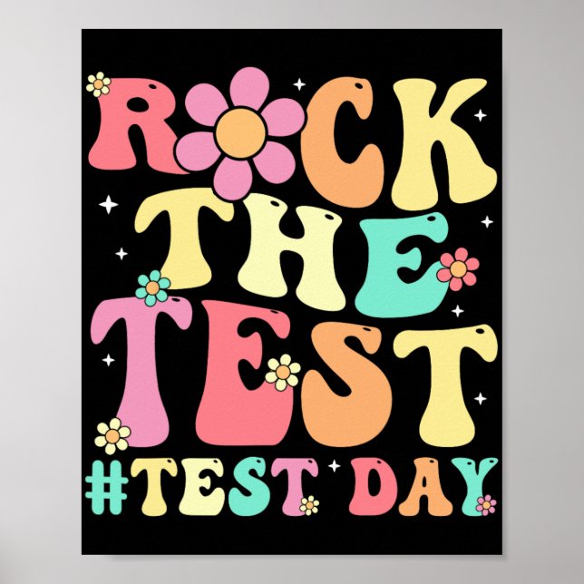 The Test Testing Day Retro Motivational Teacher St Poster (Front)
