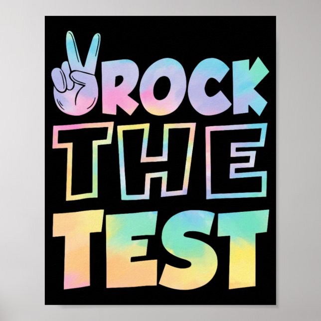The Test Testing Day Retro Motivational Teacher St Poster (Front)