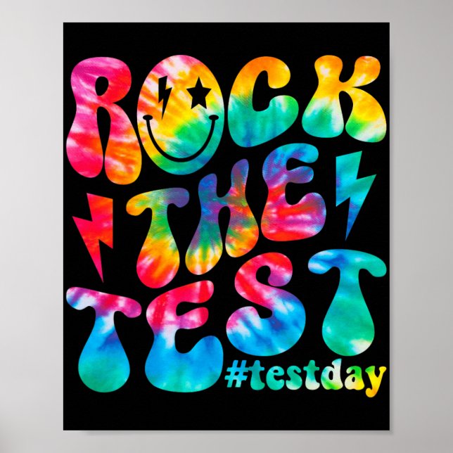 The Test Testing Day Retro Motivational Teacher St Poster (Front)
