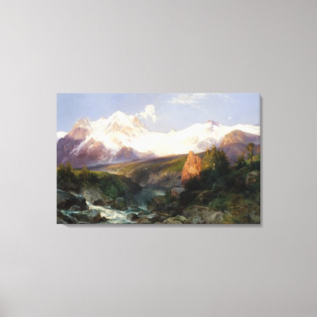 The Teton Range by Thomas Moran Canvas Print (Front)