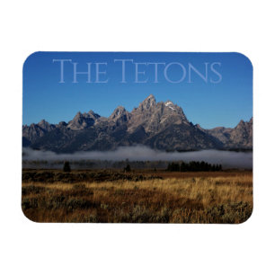 The Tetons with Fog Grand Teton National Park Magnet