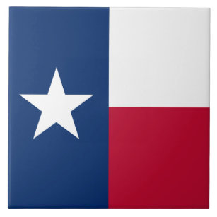The Texan Lone Star State Flag of Texas Ceramic Tile