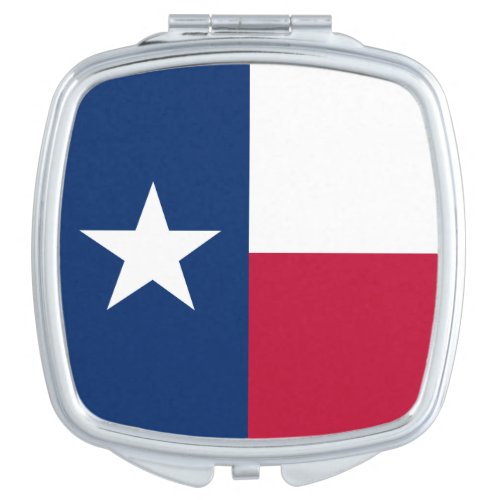 The Texan Lone Star State Flag of Texas Compact Mirror