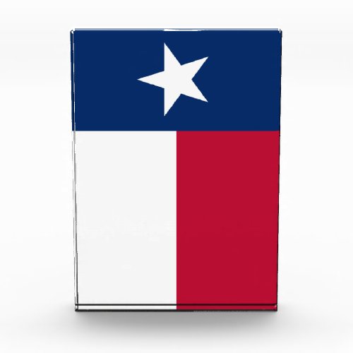 The Texan Lone Star State Flag of Texas Photo Block