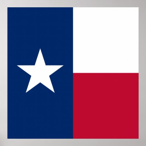 The Texan Lone Star State Flag of Texas Poster