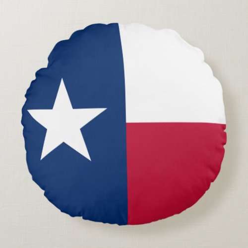 The Texan Lone Star State Flag of Texas Round Pillow